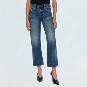 Pistola Lexi Mid Rise Bowed Straight Jean - Artisan